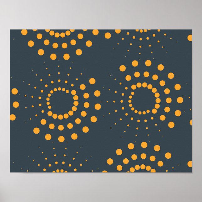 Modern, enkel, abstraktens geometriska mönster art poster (Framsidan)