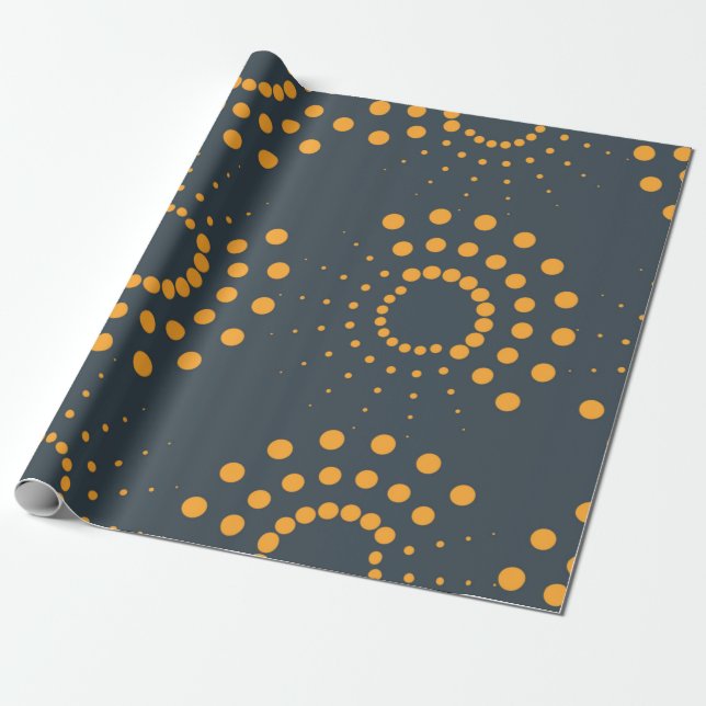 Modern, enkel, abstraktens geometriska mönster art presentpapper (Utrullad)