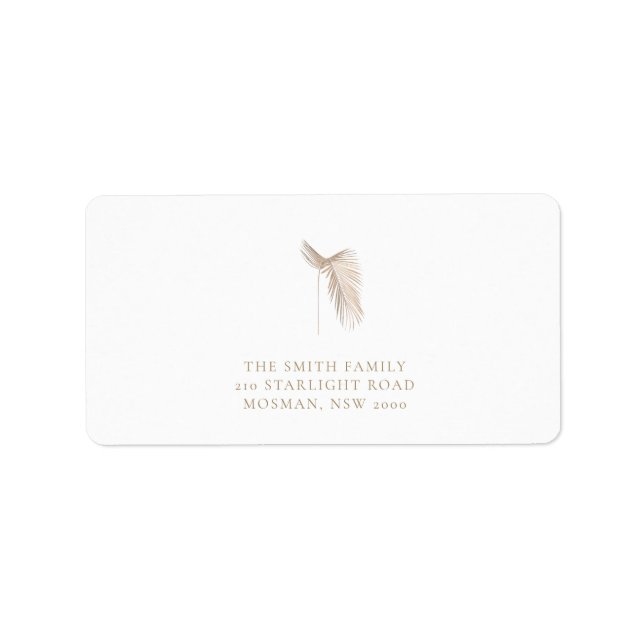 Modern enkel adressetikett för återlämnande av Han (Framsidan)