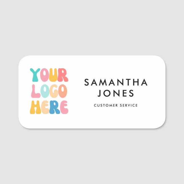 Modern enkel affärsverksamhet - din Logotyp här an Namnbricka (Framsida)