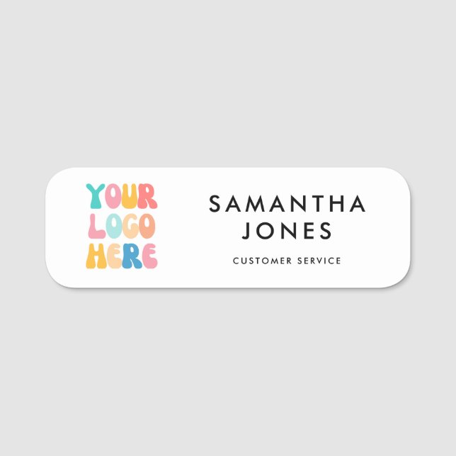 Modern enkel affärsverksamhet - din Logotyp här an Namnbricka (Framsida)