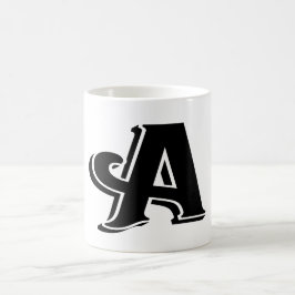 Modern enkel alfabet Mugg Brev A