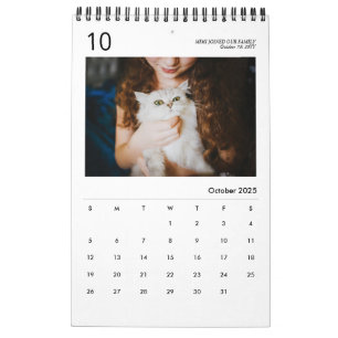 Modern Enkel Anpassad Familjefoto 2023 Kalender