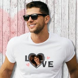Modern Enkel Anpassad Foto Kärlek Hjarta T Shirt