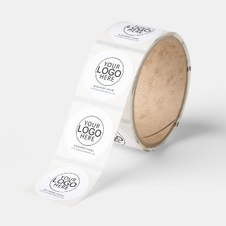 Modern Enkel Anpassad Logotyp för Företag Runt Klistermärke