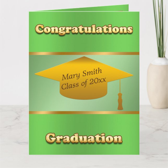 Modern enkel anpassning av Grönten Guld Kort (Framsida)