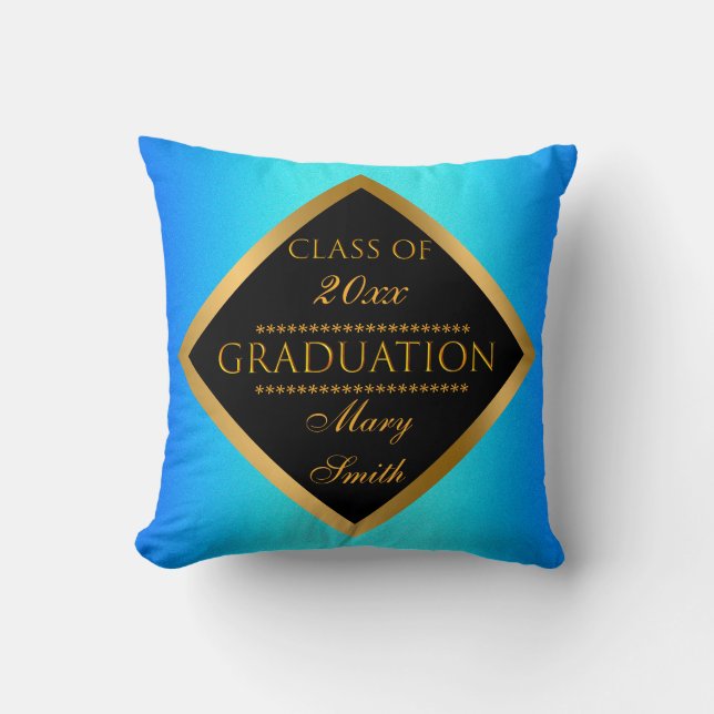 Modern enkel anpassning av Guld Blå himmel Kudde (Framsida)