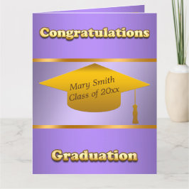 Modern enkel anpassning av Guld Lila Kort