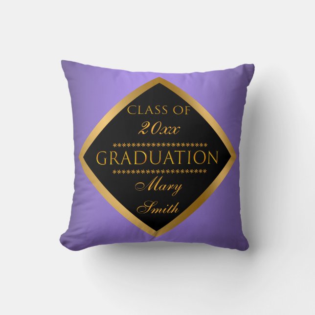 Modern enkel anpassning av Guld Lila Kudde (Framsida)