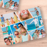 Modern enkel Anpassningsbar 9 Bilder Collage Photo Magnet<br><div class="desc">Lägg till nio (9) anpassningsbar foton av din familj och dina vänner och året. Lägg till foton och om det behövs avmaskera bildgruppen och ram,  justera bilden mot ram och klicka sedan på masken.</div>