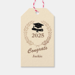 Modern enkel Anpassningsbar år och Namn Studentfes Presentetikett