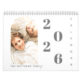 Modern enkel Anpassningsbar-familjens foto 2024-pl Kalender