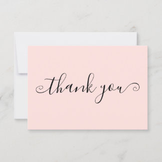 Modern enkel Anpassningsbar för  Rosa Tack Kort
