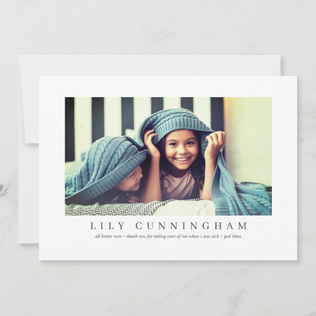 Modern enkel Anpassningsbar Foto tack vare Läkare  Kort (Framsida)