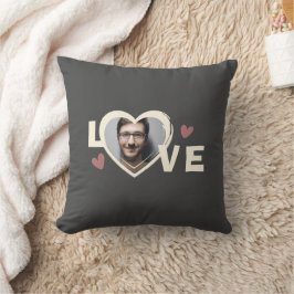 Modern enkel Anpassningsbar Photo Kärlek Heart Kudde