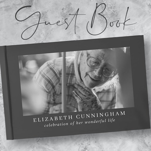 Modern enkel Anpassningsbar två foto för Memorial  Gästböcker (Skapare uppladdad)