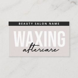 Modern enkel avvaxning av efterbehandlingskort Hår Visitkort