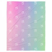 modern enkel baby rosa med monogrammet initial