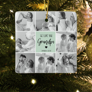 Modern enkel, bästa farfar Pastel Mint Gift Julgransprydnad Keramik