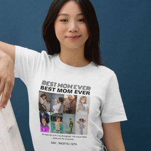 Modern Enkel Bästa Mamma Någonsin 8 Foto T Shirt