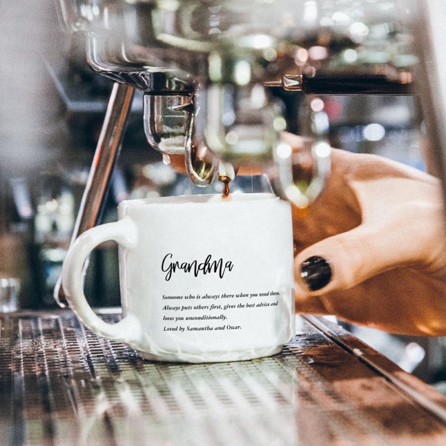 Modern enkel, bästa mormor, någonsin bästa skönhet espressomugg (Skapare uppladdad)