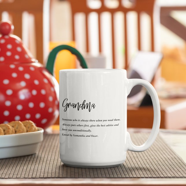 Modern enkel, bästa mormor, någonsin bästa skönhet kaffemugg (Skapare uppladdad)