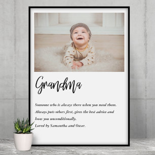 Modern enkel, bästa mormor, någonsin bästa skönhet poster