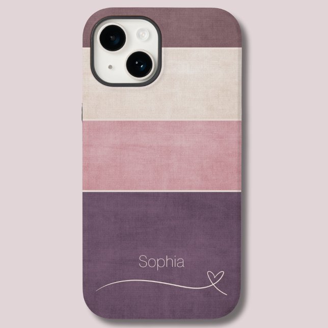 Modern enkel beige&brun cirkel Mobil / iPad-fall (Skapare uppladdad)