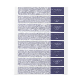 Modern enkel Blu Doodle-Returadress vid jul Etikettband