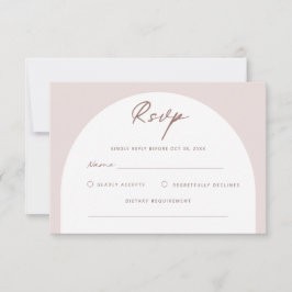 Modern enkel Bohemian Arch OSA Reply Card