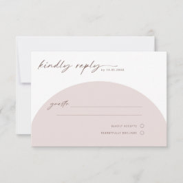 Modern enkel Bohemian Arch OSA Reply Card
