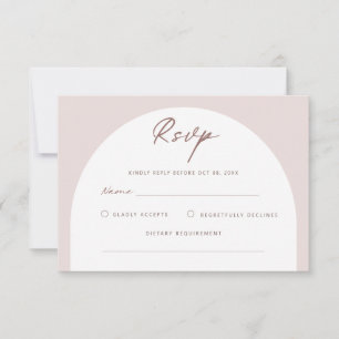 Modern enkel Bohemian Arch OSA Reply Card Kort