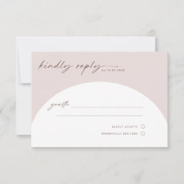 Modern enkel Bohemian Arch OSA Reply Card Kort
