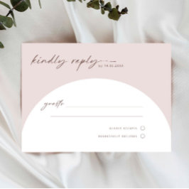 Modern enkel Bohemian Arch OSA Reply Card Vykort