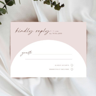 Modern enkel Bohemian Arch OSA Reply Card Vykort