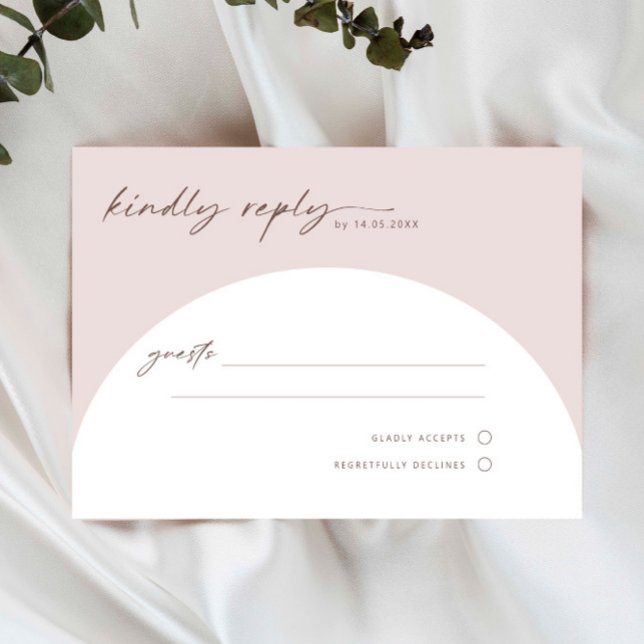 Modern enkel Bohemian Arch OSA Reply Card Vykort (Skapare uppladdad)