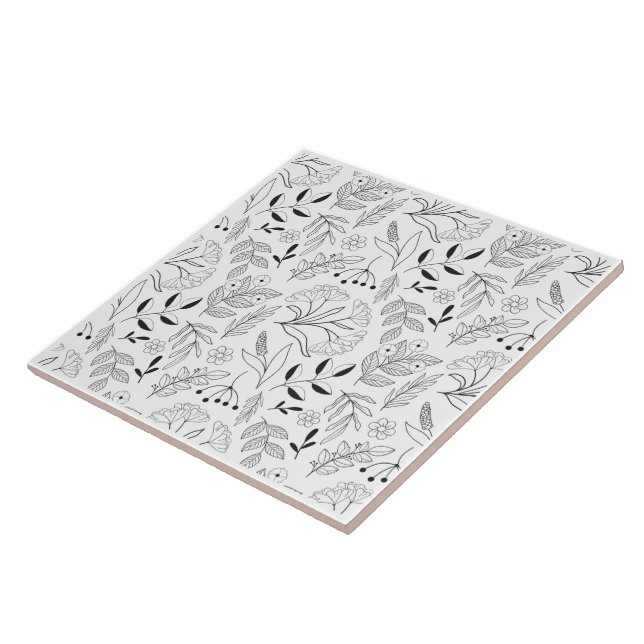 Modern Enkel Botanisk Design Dekorativ  Kakelplatta (Sidan)