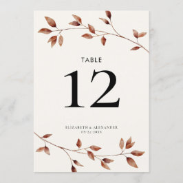 Modern enkel botanisk stor Höst löv Bröllop