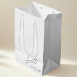 Modern enkel Bridesmaid Frieri Gift Bag<br><div class="desc">Anpassningsbar-designad briljant-presentväska med modern svartvit design.</div>