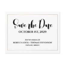 Modern enkel Bröllop-guldfolie sparar datumet