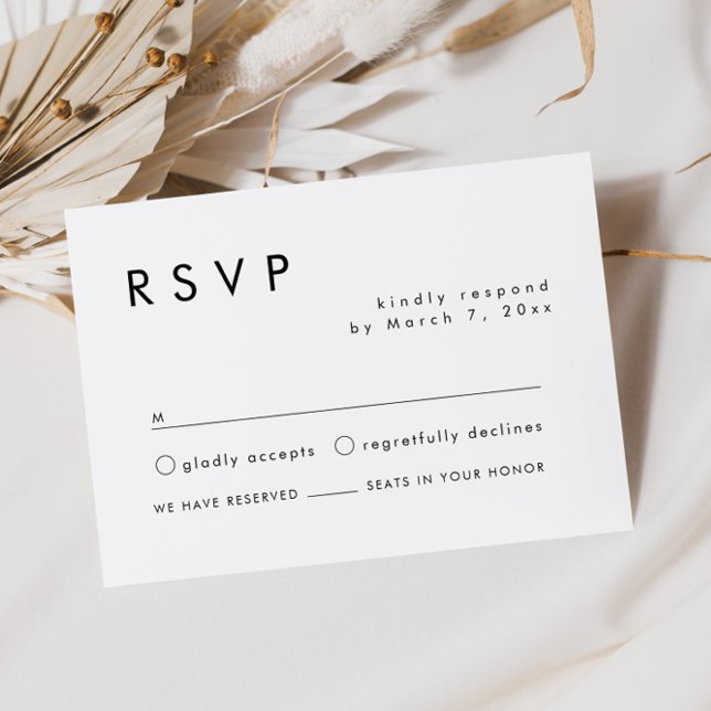 Modern enkel Bröllop OSA Card Tilläggskort (Skapare uppladdad)
