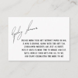 Modern Enkel Bröllopsdisplay Shower Gåva Presentko Tilläggskort