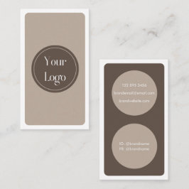 Modern enkel, brun Cream-minimalistisk Visitkort