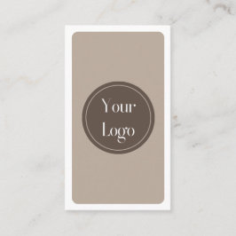 Modern enkel, brun Cream-minimalistisk Visitkort