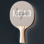 Modern enkel brun Hej och din Namn Pingisracket<br><div class="desc">Modern enkel brun Hej och din Namn</div>
