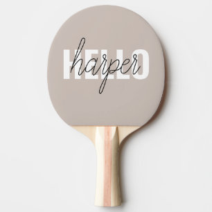 Modern enkel brun Hej och du Namn Pingisracket