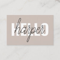 Modern enkel brun Hej och du Namn