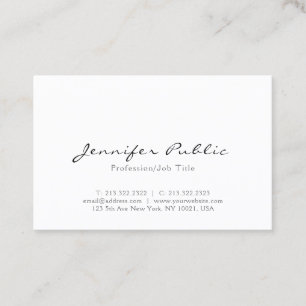 Modern enkel Calligraphy Script Gloss Euro-Storlek Visitkort