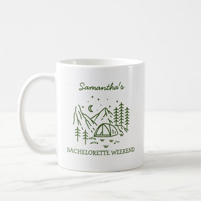 Modern Enkel Camping Sängkammarfest Natur Kaffemugg (Vänster)