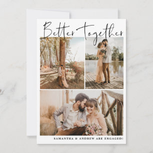 Modern, enkel chic 6-förlovning för bilder meddelande